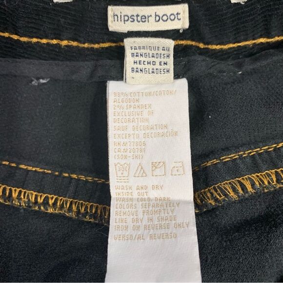 TOMMY HILFIGER Black Hipster Boot Corduroy Pants Women's 12 #772 - Picture 9 of 13